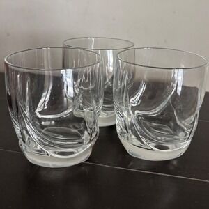 Set of 3 Luigi Bormioli Ravel Double Old Fashioned Glasses | Twist Base | 10oz